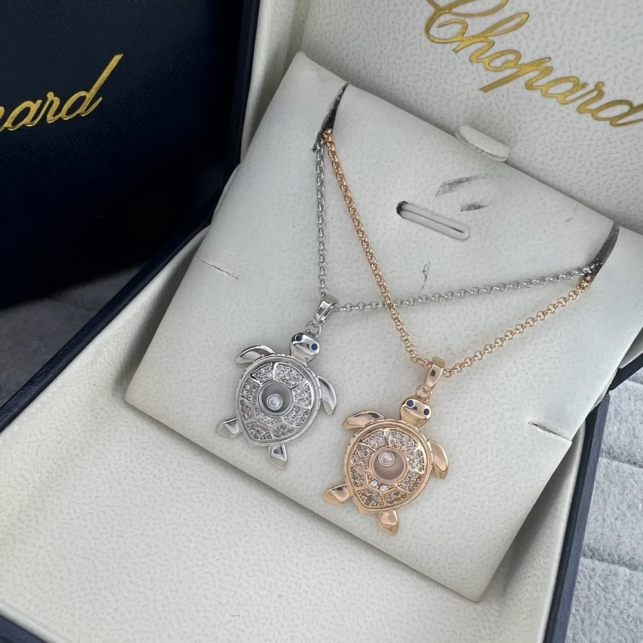 Chopard Happy Ocean Turtle Pavé Pendant Necklace 8
