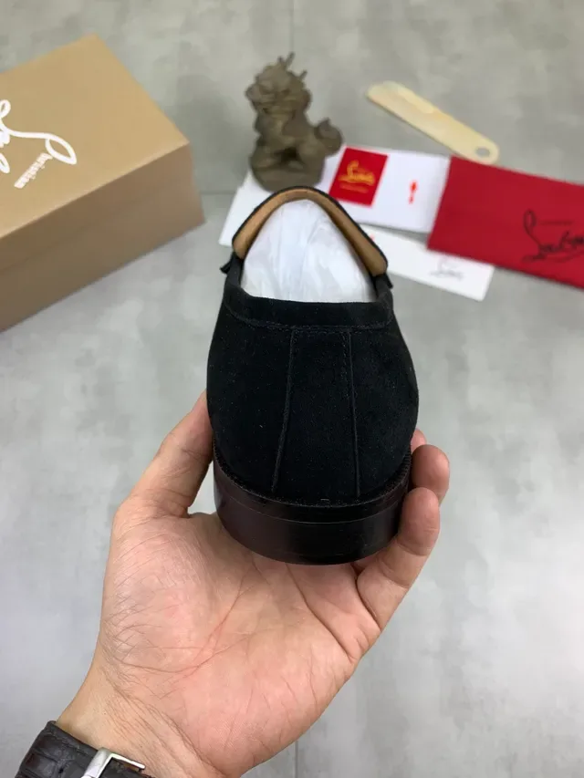 Christian Louboutin Horsebit Loafer Black Suede Loafers 4