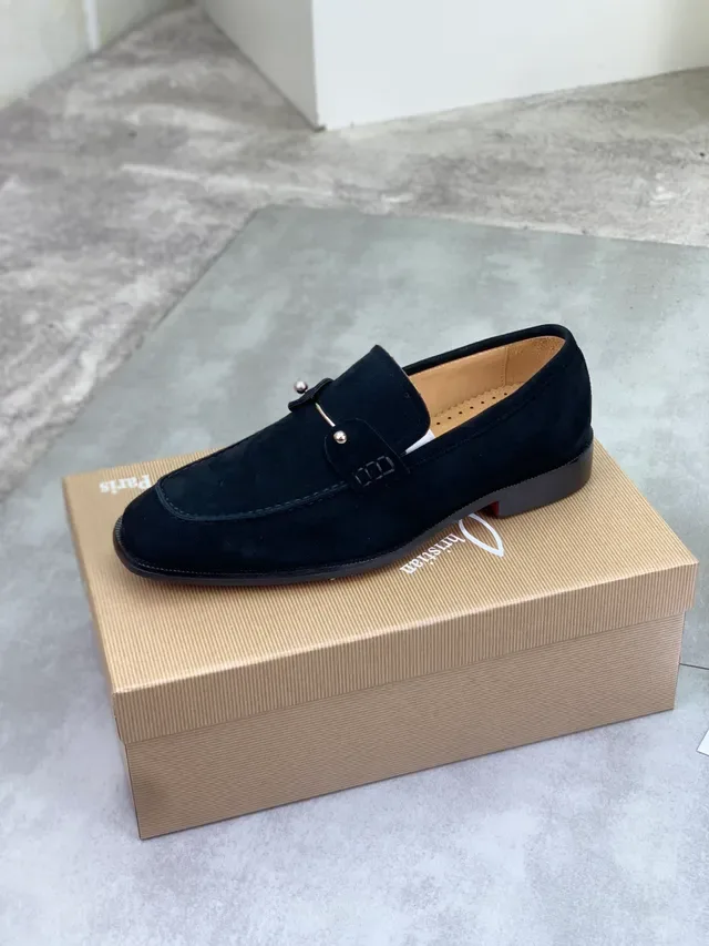 Christian Louboutin Horsebit Loafer Black Suede Loafers 5