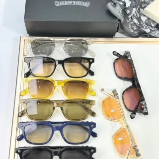 Chrome Hearts Black Transparent Rectangular Wayfarer Silhouette Cross Motif Hardware Sunglasses