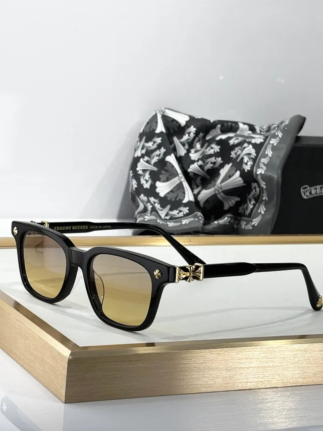 Chrome Hearts Black Transparent Rectangular Wayfarer Silhouette Cross Motif Hardware Sunglasses 2