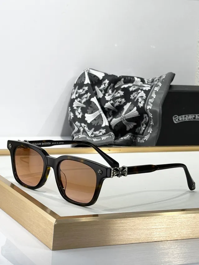Chrome Hearts Black Transparent Rectangular Wayfarer Silhouette Cross Motif Hardware Sunglasses 4