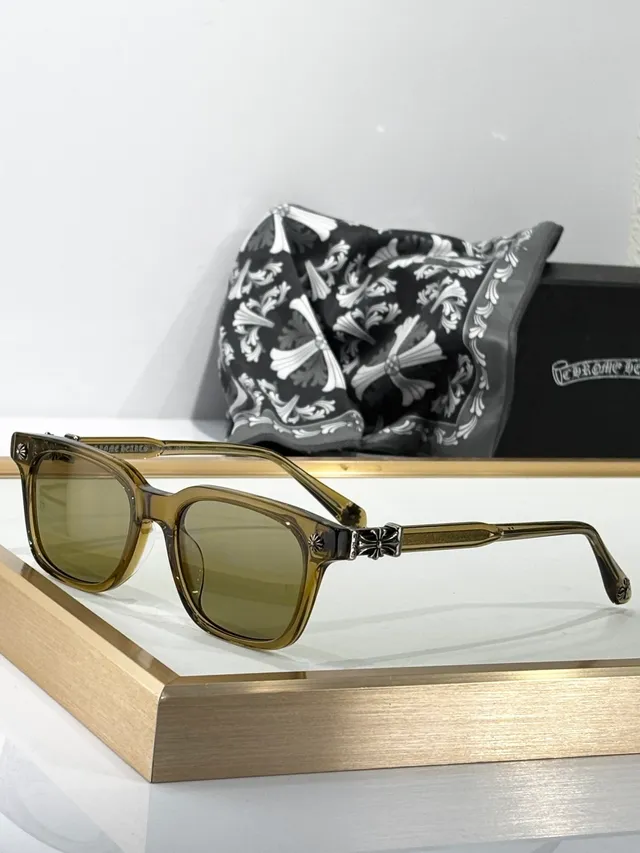 Chrome Hearts Black Transparent Rectangular Wayfarer Silhouette Cross Motif Hardware Sunglasses 5