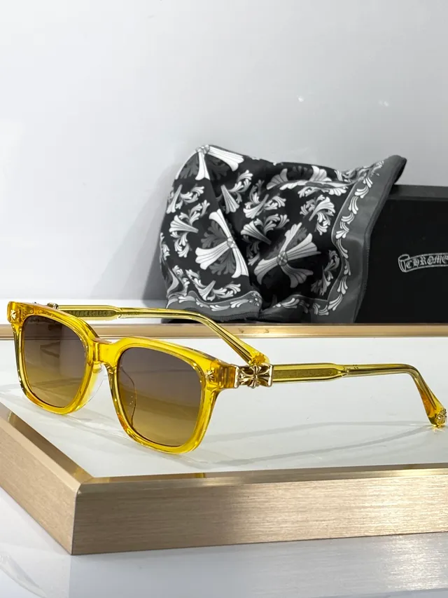Chrome Hearts Black Transparent Rectangular Wayfarer Silhouette Cross Motif Hardware Sunglasses 8