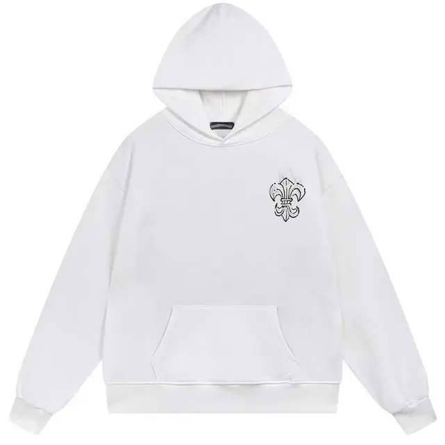Chrome Hearts Crest Graphic Oversized White Hoodie 2