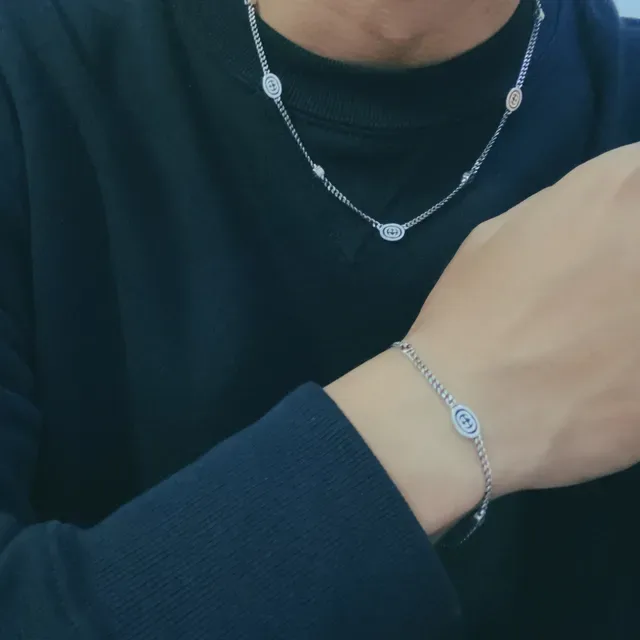 Colar Chrome Hearts Corrente Cruz Medalhão Prata 2