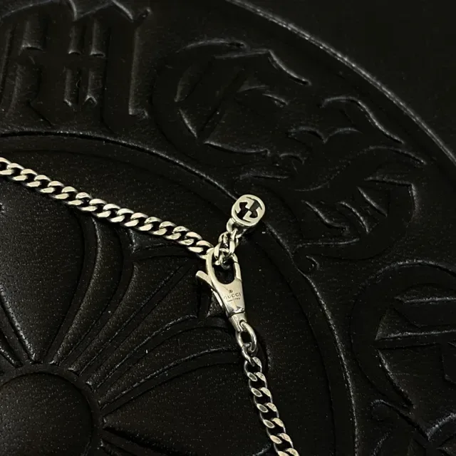 Colar Chrome Hearts Corrente Cruz Medalhão Prata 8