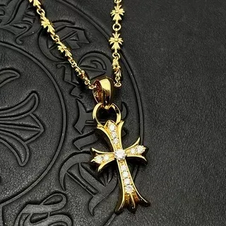 Chrome Hearts Cruz Pavé Crystal Gold-Tone Collar 5
