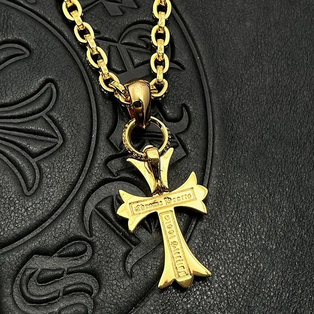 Chrome Hearts Cruz Pavé Crystal Gold-Tone Collar 8