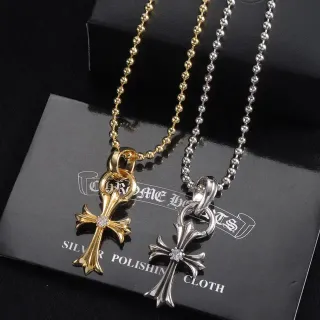 Chrome Hearts Cross Pendant Necklace Gold and Silver Tone Necklaces