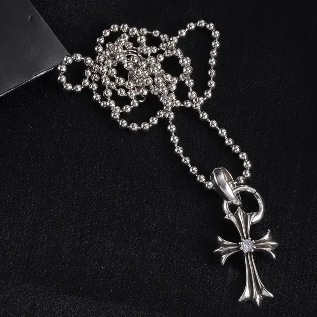 Chrome Hearts Cross Pendant Necklace Gold and Silver Tone Necklaces 2