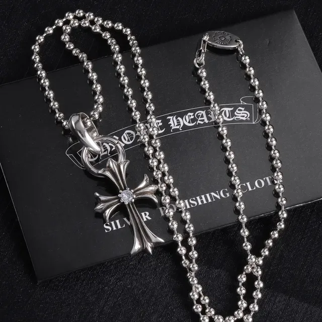 Chrome Hearts Cross Pendant Necklace Gold and Silver Tone Necklaces 3
