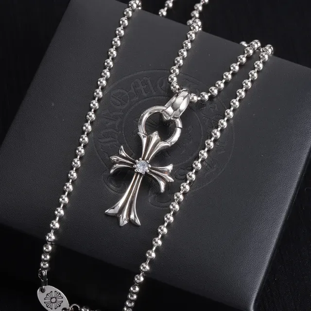 Chrome Hearts Cross Pendant Necklace Gold and Silver Tone Necklaces 5