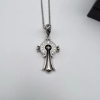 Chrome Hearts Cross Pendant Silver Necklace