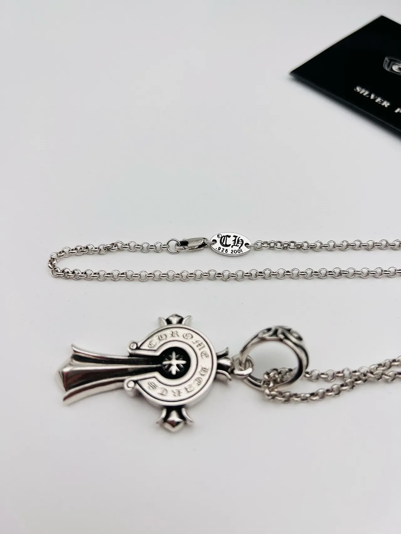 Chrome Hearts Cross Pendant Silver Necklace 3