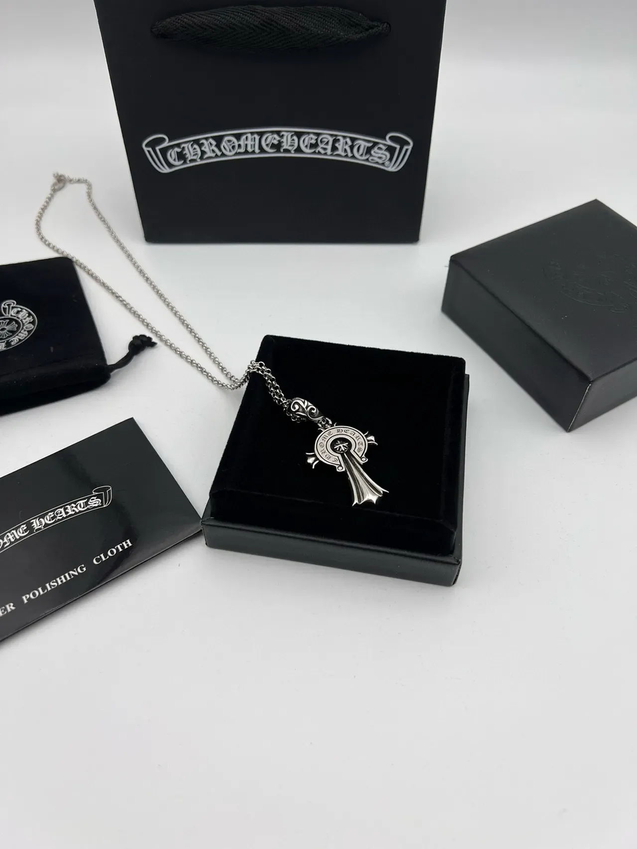 Chrome Hearts Cross Pendant Silver Necklace 9