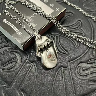 Chrome Hearts Silver Sculptural High-Polish Necklace