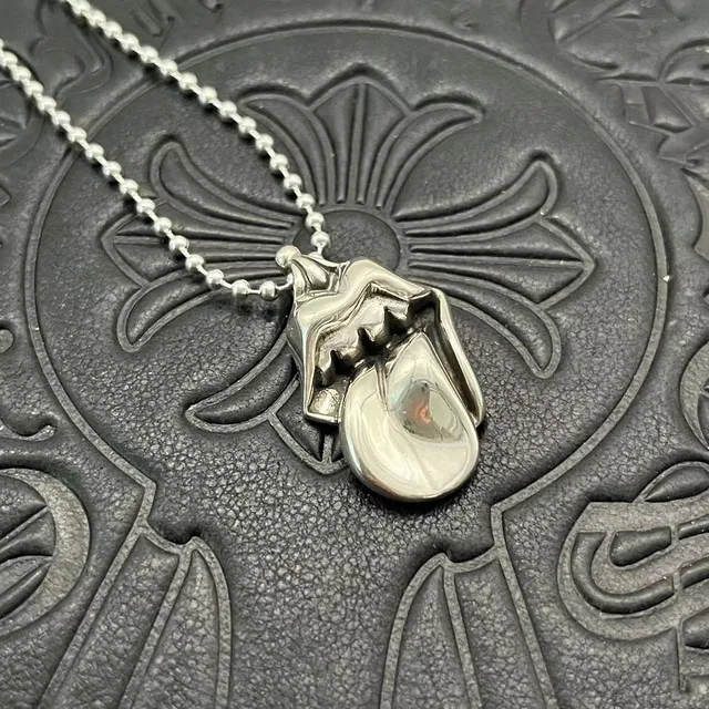 Chrome Hearts Silver Sculptural High-Polish Necklace 6