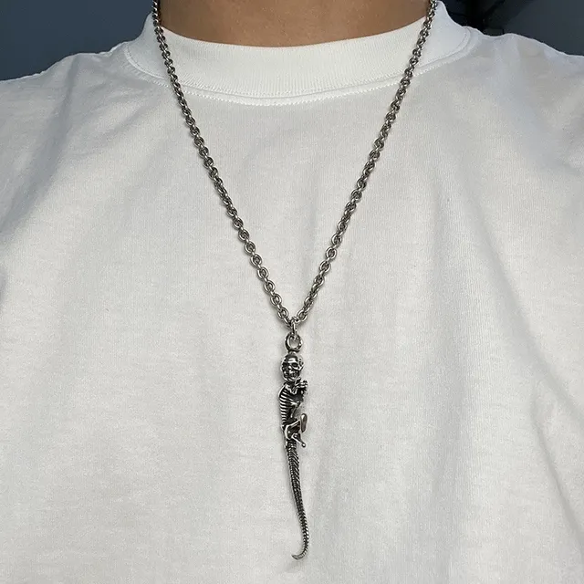 Chrome Hearts Pendentif Squelette Collier Argent 2