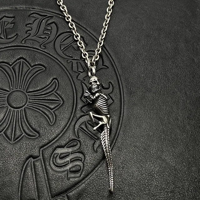 Chrome Hearts Pendentif Squelette Collier Argent 6