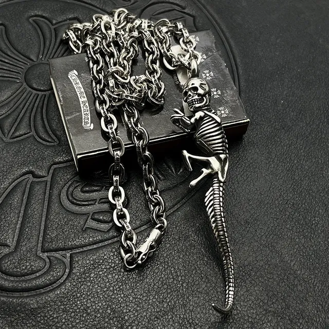 Chrome Hearts Pendentif Squelette Collier Argent 9