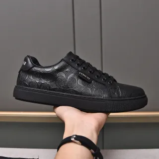 Coach Monogram-Embossed All-Black Lifestyle Sneaker