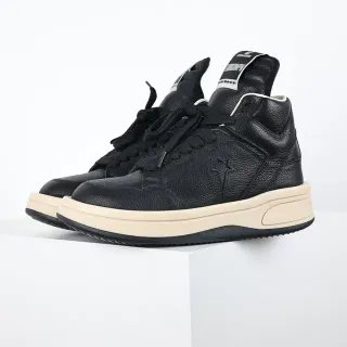 Converse Black Beige Pebbled Leather High-Top Lifestyle Sneakers