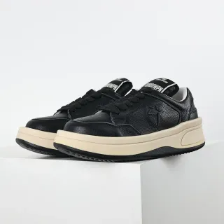 Converse Black Beige Pebbled Leather Upper Cream Platform Midsole Lifestyle Sneakers