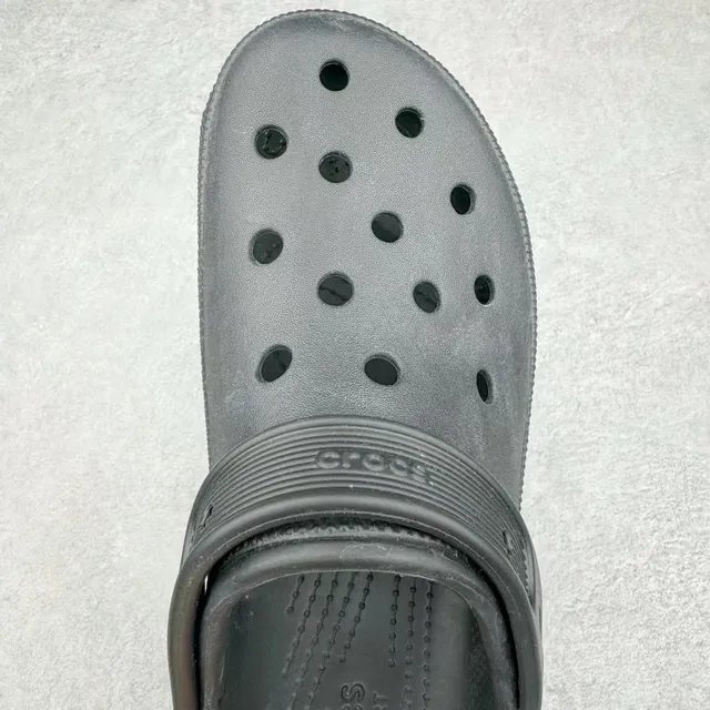 Crocs Echo Clog Black Molded Foam Platform Clog 7
