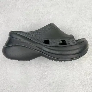 Crocs Echo Clog Negro Espuma Moldada Plataforma Clog