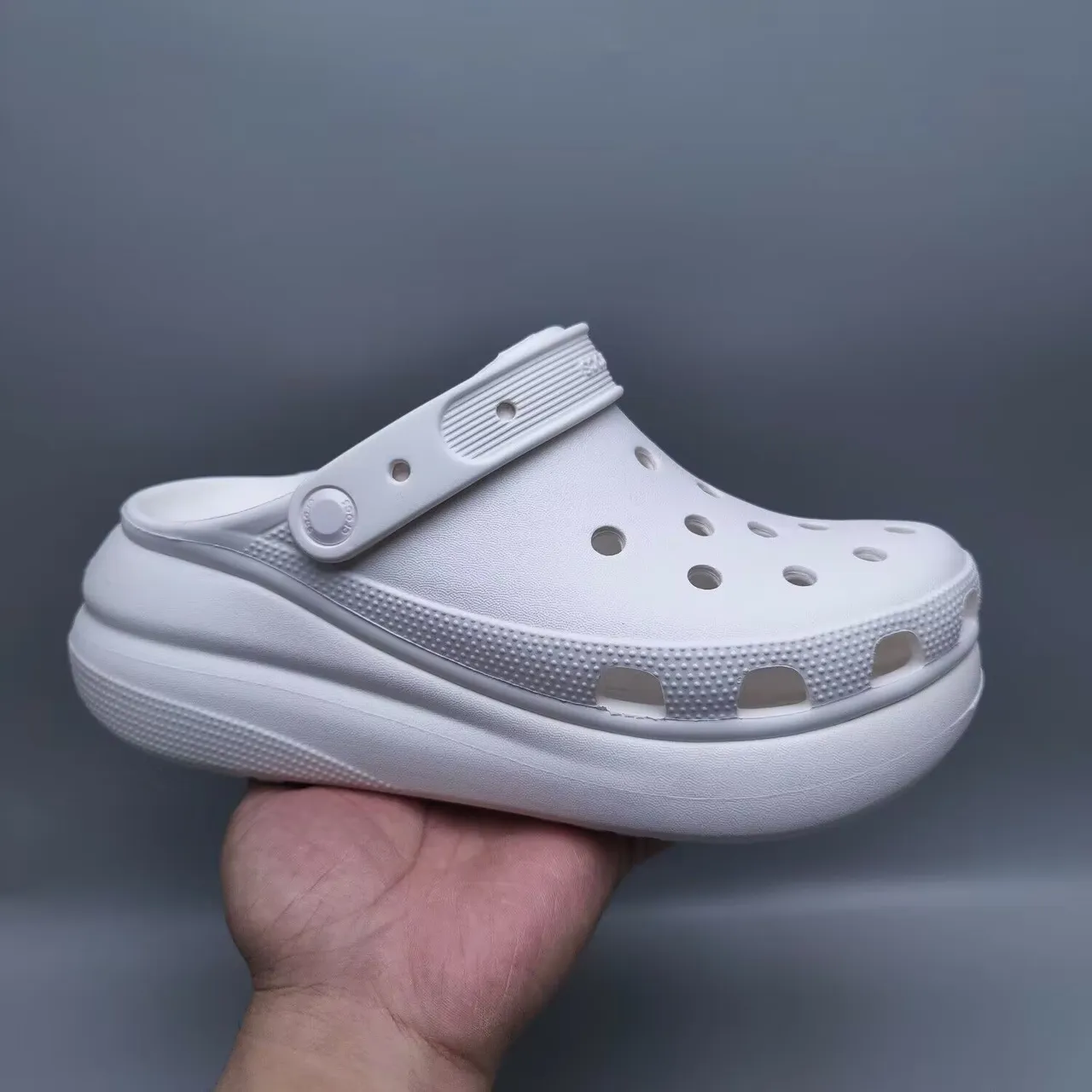 Crocs Echo Clog White Molded Foam Platform Clog 2