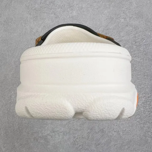 Crocs Echo Clog أبيض برتقالي بني أسود Clog 3