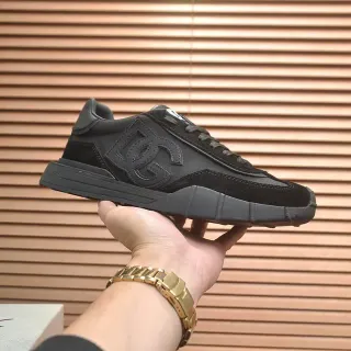 DC Shoes Black Monochrome Suede And Synthetic Overlay Lifestyle Sneakers