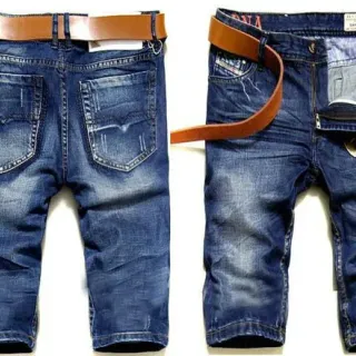 Diesel Distressed Medium-Wash Denim Shorts