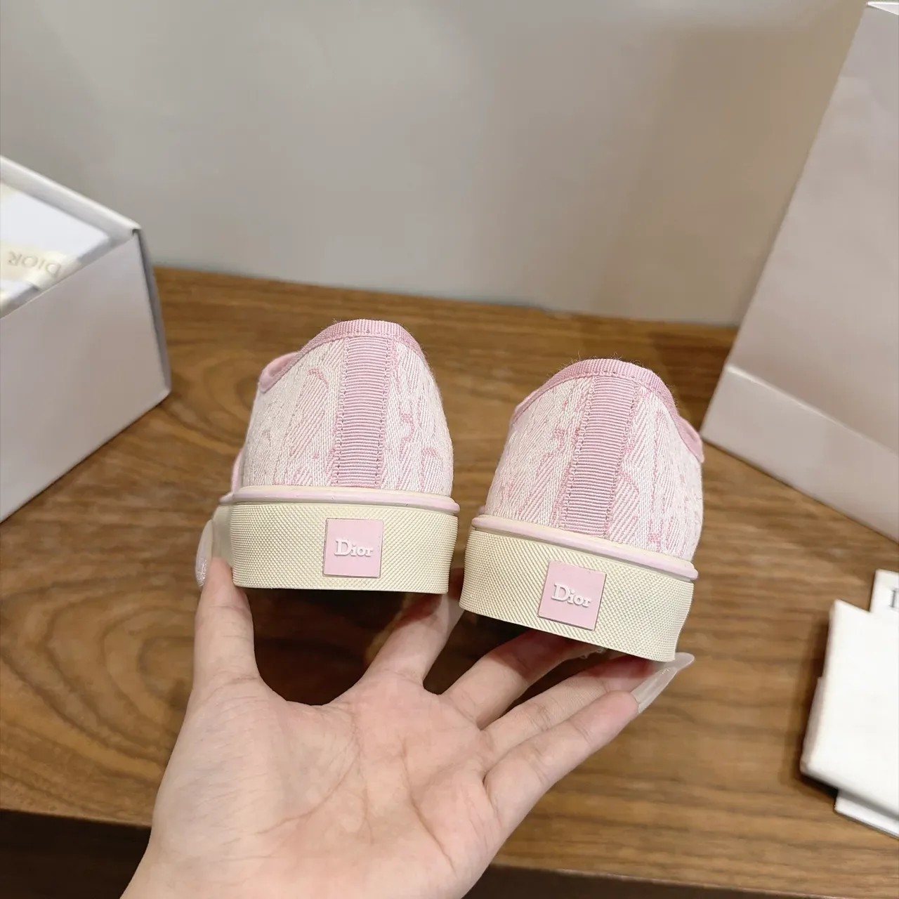 Dior B-Series Pink Monogram Canvas Lifestyle Sneakers 2