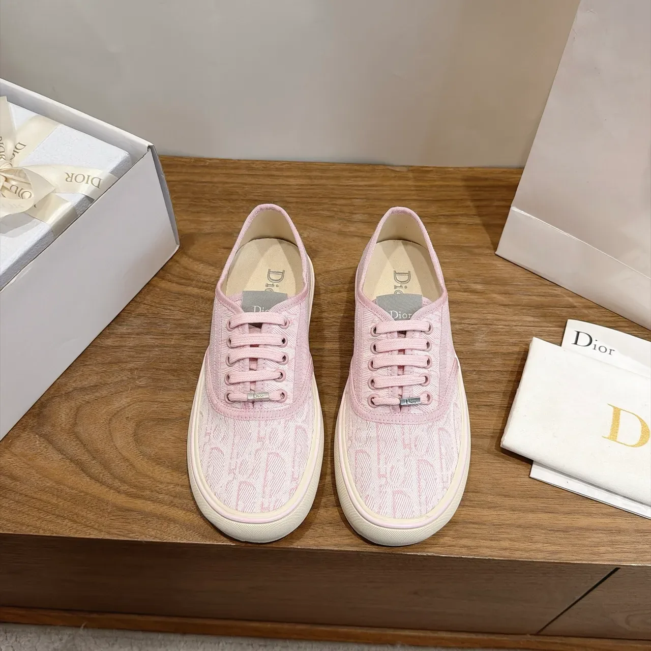 Dior B-Series Pink Monogram Canvas Lifestyle Sneakers 5