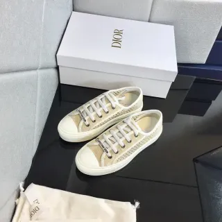 Dior B23 Beige Perforated Textile Lifestyle Sneakers
