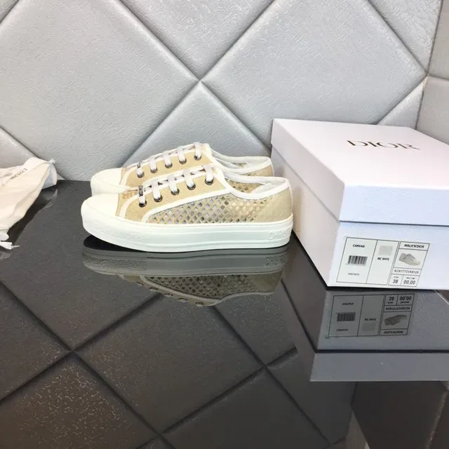Dior B23 Beige Perforated Textile Lifestyle Sneakers 2