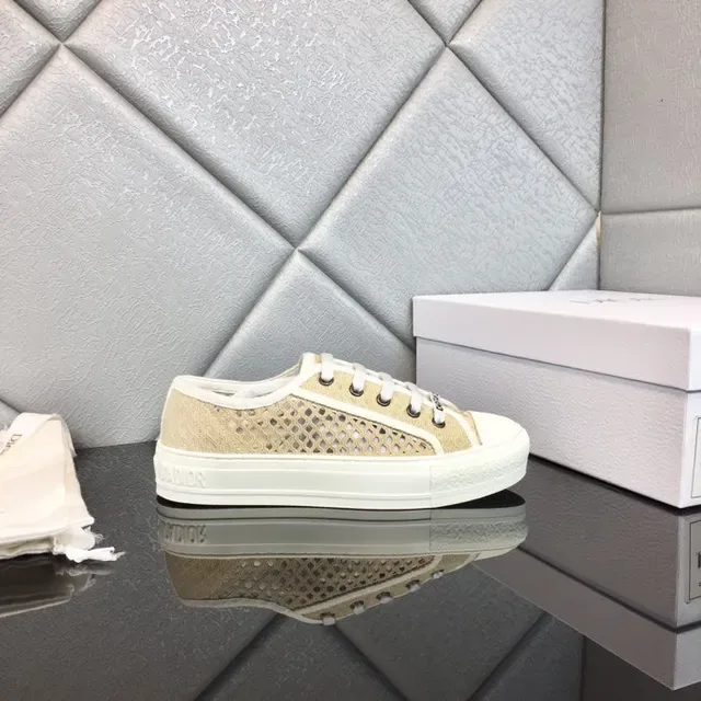 Dior B23 Beige Perforated Textile Lifestyle Sneakers 3