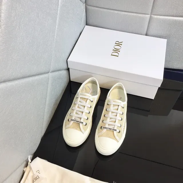 Dior B23 Beige Perforated Textile Lifestyle Sneakers 4