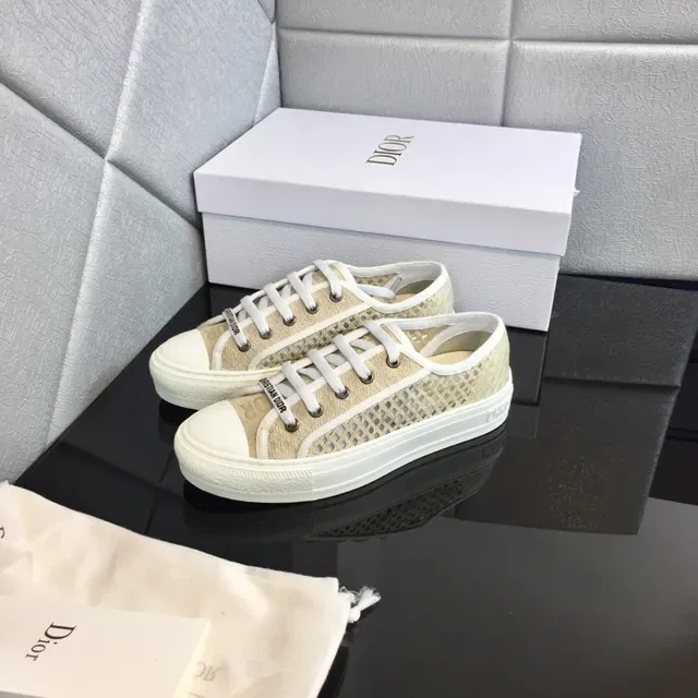 Dior B23 Beige Perforated Textile Lifestyle Sneakers 6