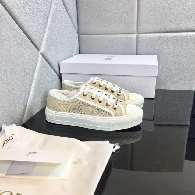Dior B23 Beige Perforated Textile Lifestyle Sneakers 7