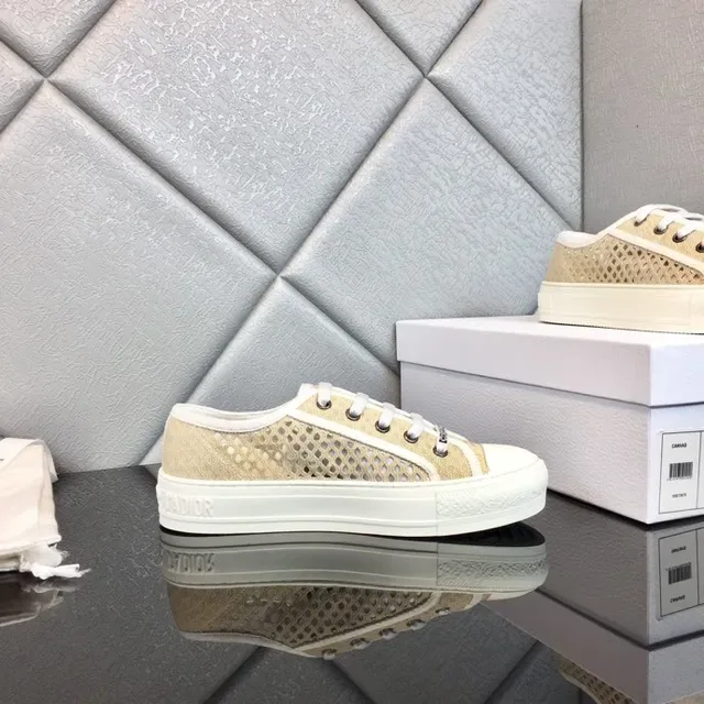 Dior B23 Beige Perforated Textile Lifestyle Sneakers 8