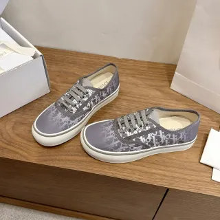 Dior B23 رمادي Monogram Canvas أحذية رياضية أسلوب حياة