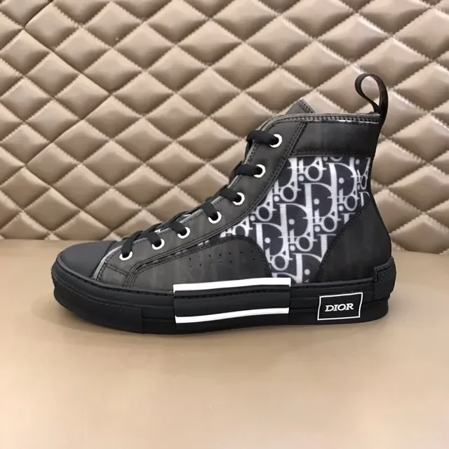 Dior B23 Monogram Black and White Lifestyle Sneakers 4
