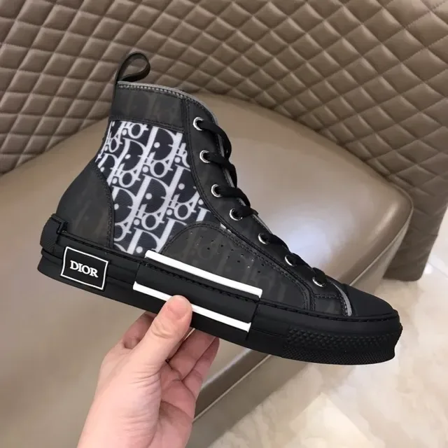 Dior B23 Monogram Black and White Lifestyle Sneakers 5