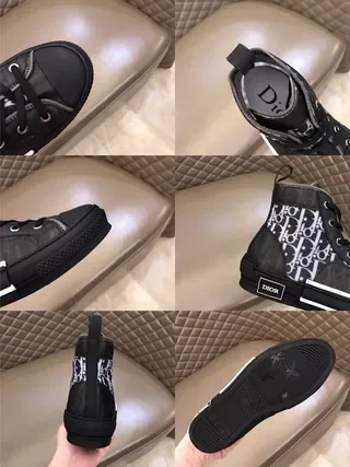 Dior B23 Monogram Black and White Lifestyle Sneakers 6