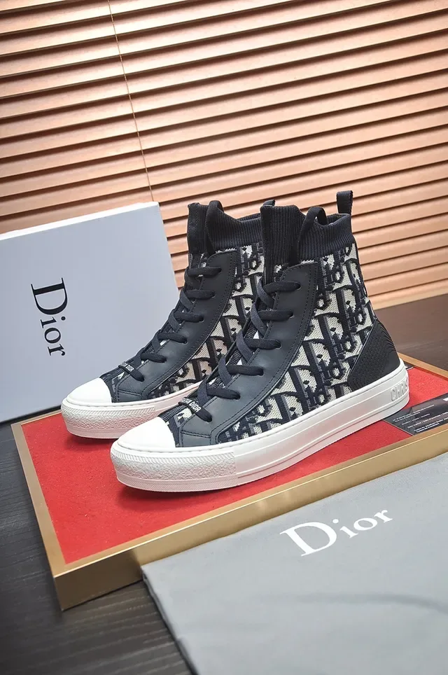 Dior B23 Monogram Canvas High-Top Lifestyle Sneakers 4