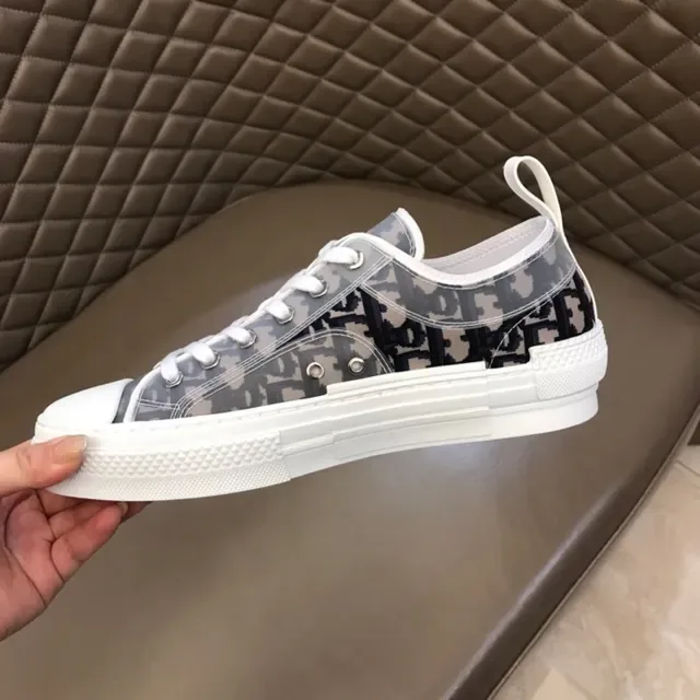 Dior B23 Monogram Print Gray White Lifestyle Sneakers 7