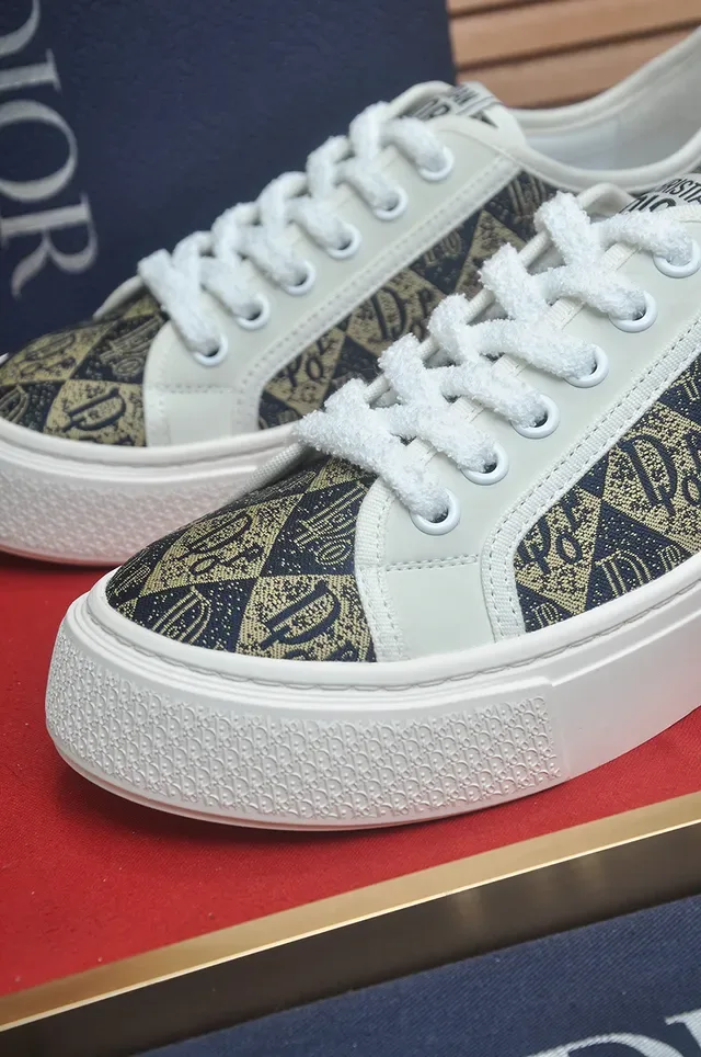 Dior B23 Monogram-Print White Platform Lifestyle Sneakers 2